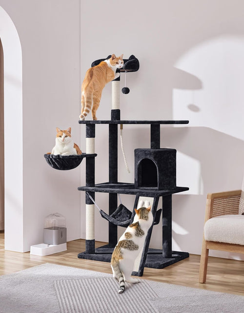 Load image into Gallery viewer, 62In Multi-Level Cat Tree Tower Condo with Scratching Posts, Removable Platform &amp; Hammock, Cat Activity Center Play Furniture for Kittens, Cats, and Pets
