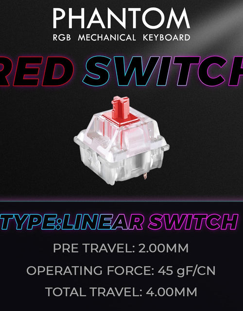 Load image into Gallery viewer, Phantom 87 Key Mechanical Keyboard, RGB Led, Outemu RED Switch
