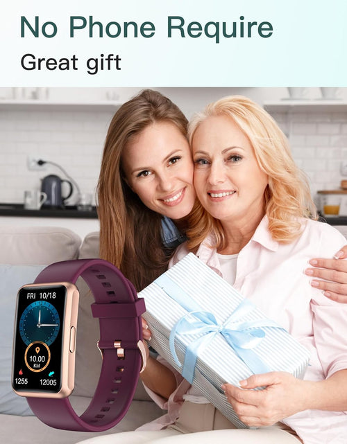 Load image into Gallery viewer, Fitness Tracker No Bluetooth No APP No Phone Needed, Fitness Watch for Men Women Parents IP68 Waterproof with Full Touch Screen Steps Calories Counter Sleep Tracker Alarm Clocks (Purple)
